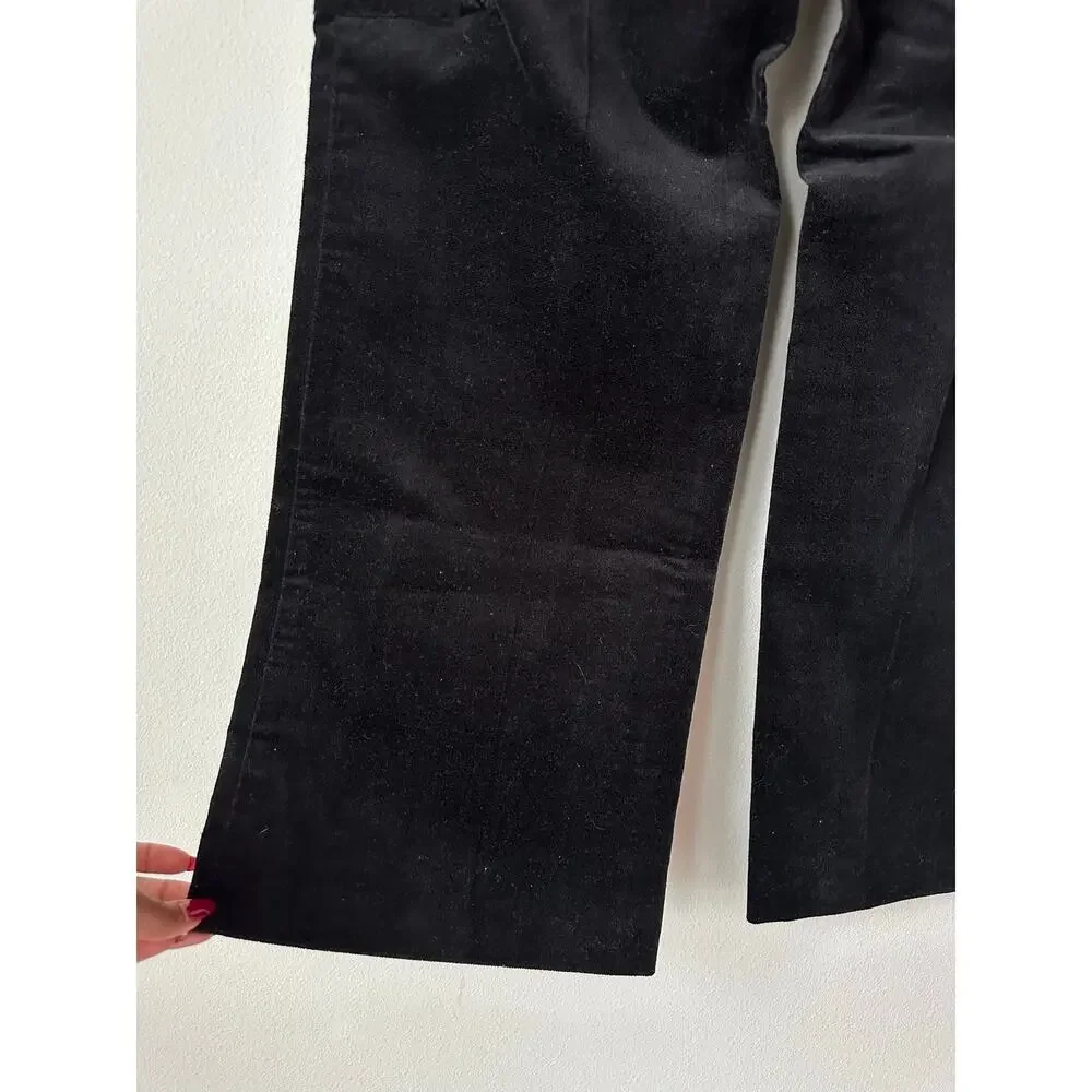 Vintage Y2K Tommy Hilfiger Black Velvet Cargo Pants Size 16 Wide Leg Utility
